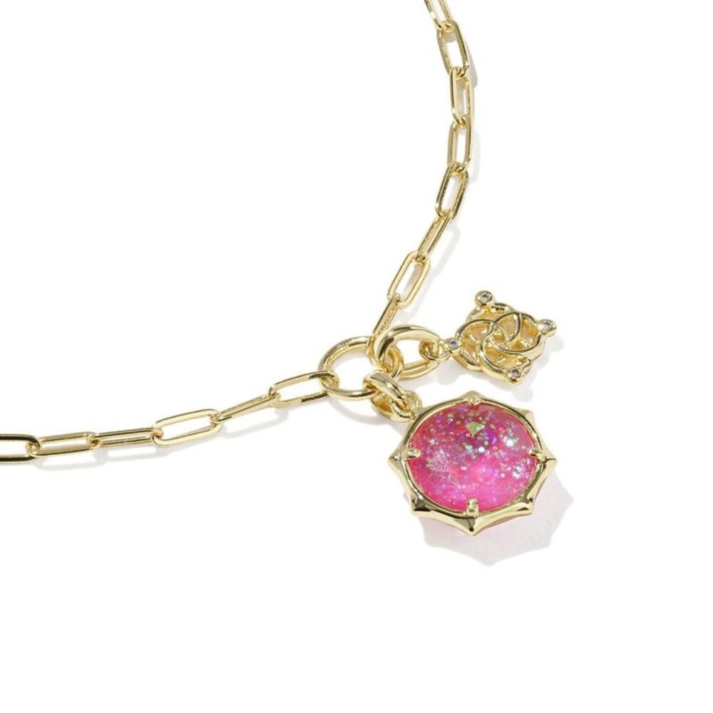 Kendra Scott Landon Bracelet - Fuchsia Glitter Glass One Size